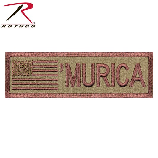 Rothco "Murica" Hook & Loop Flag Patch - Morale Patch (4" x 1-1/8")