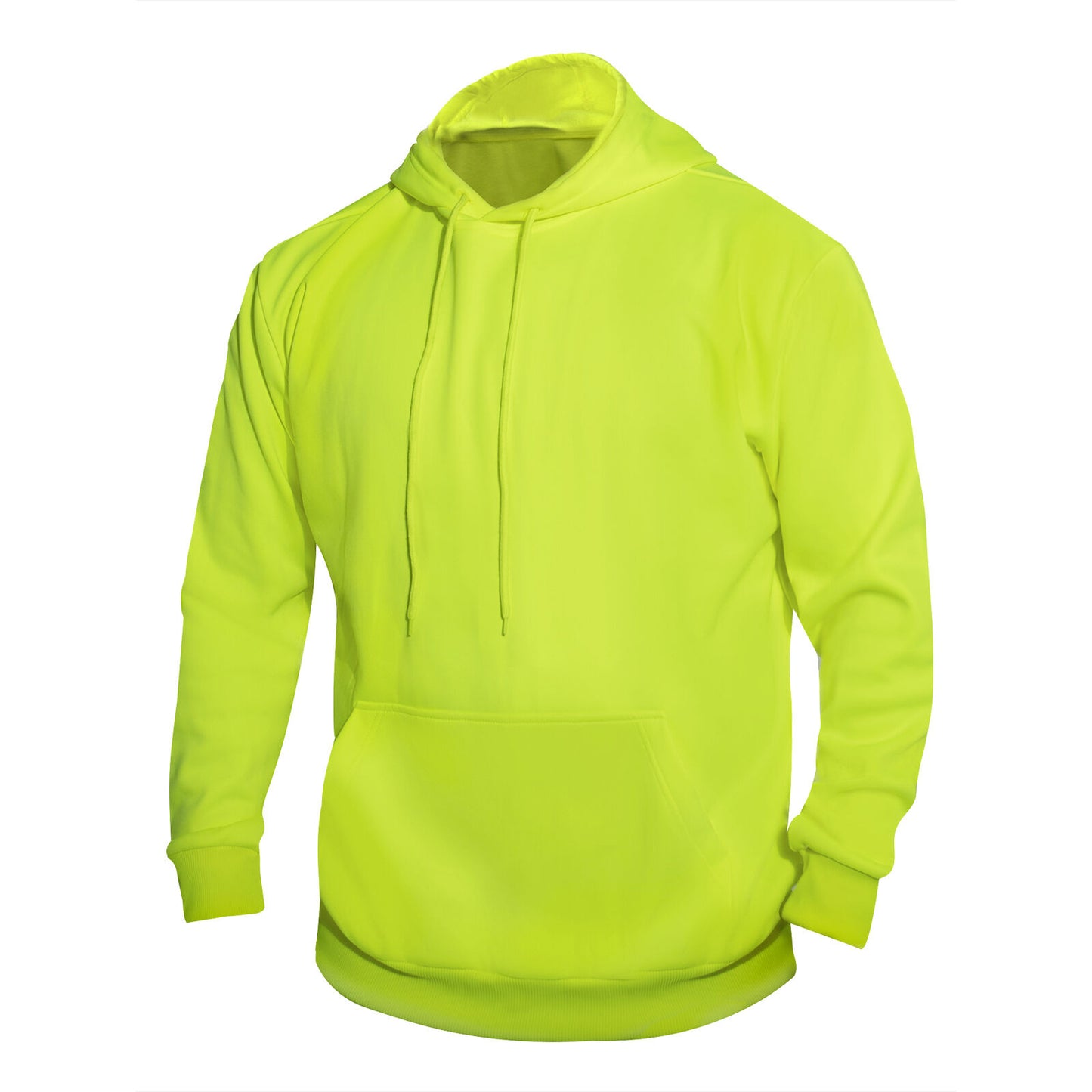 Mens Safety Green High-Vis Performance Hoodie Pullover Sweatshirt