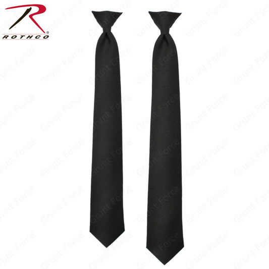 Rothco Law Enforcement Clip-On Neckties -  Black Clip Tie 20" & 22" Lengths