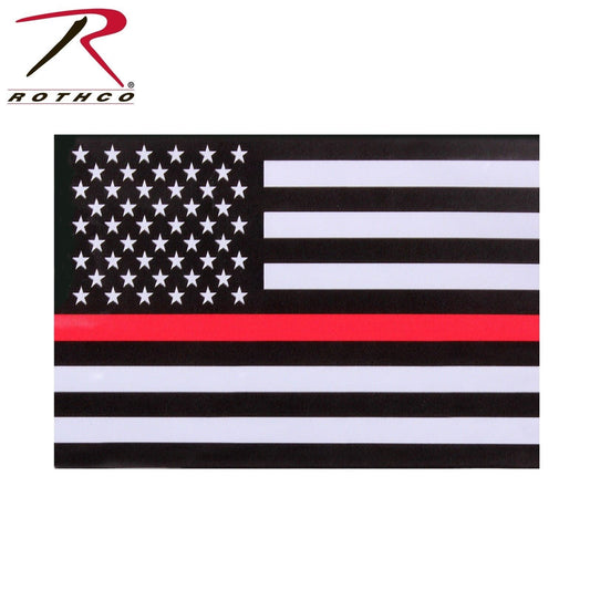 Rothco Thin Red Line American Flag Decal - Fire Department Support Window Decal