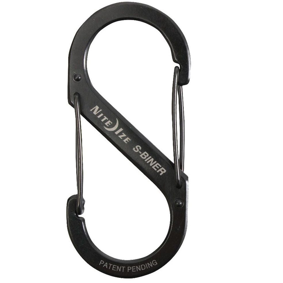 Black Nite-Ize S-Biners #4 Black Double Gated Carabiner Holds Up To 75 Lbs