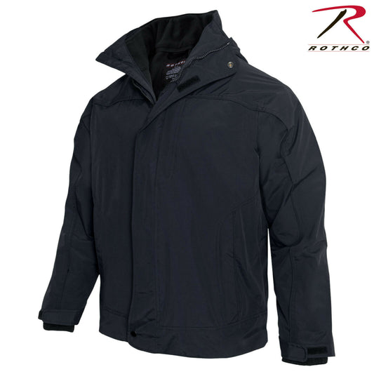 Rothco Men's All Weather Water Resistant 3-In-1 Jacket, Midnight Navy Blue