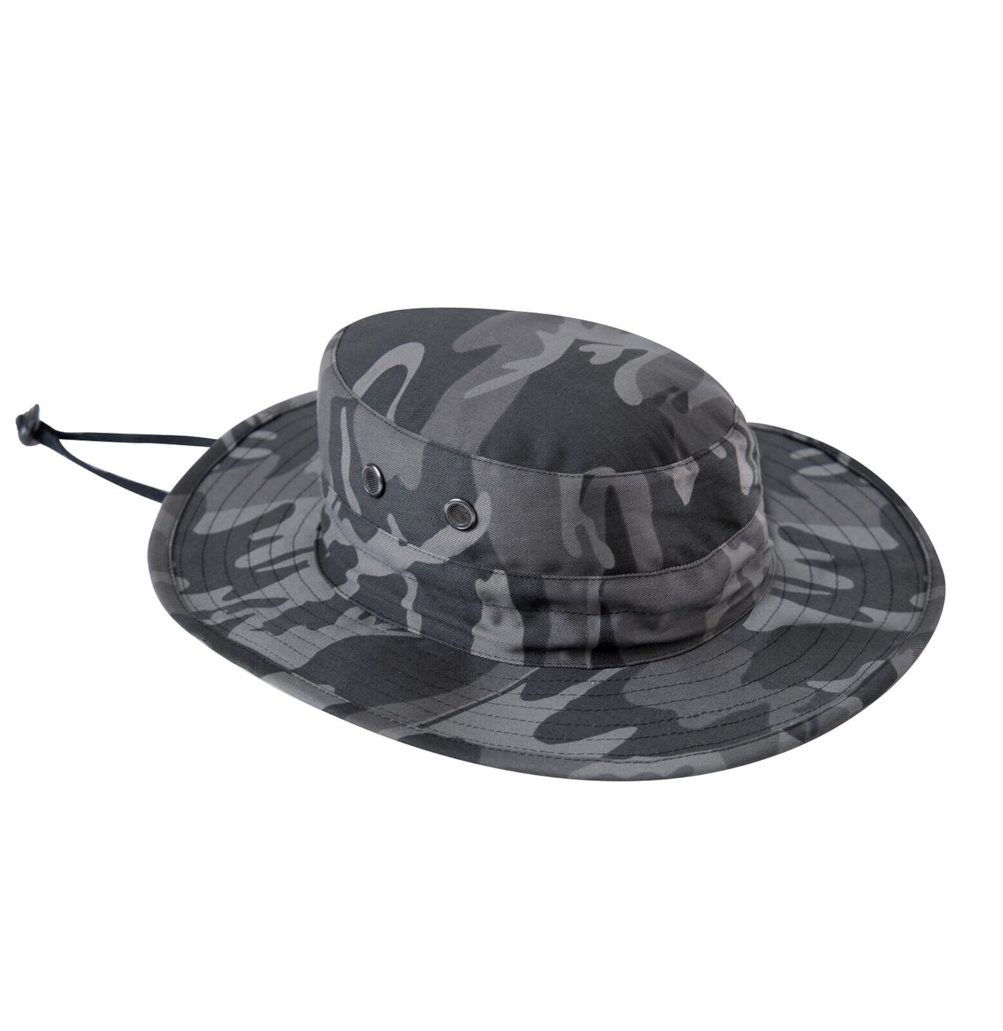 Black Camo Adjustable Boonie Bucket Hat