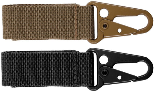 Tactical Key Clip - Black or Coyote Brown Duty Belt Utility Clips Rothco 2750