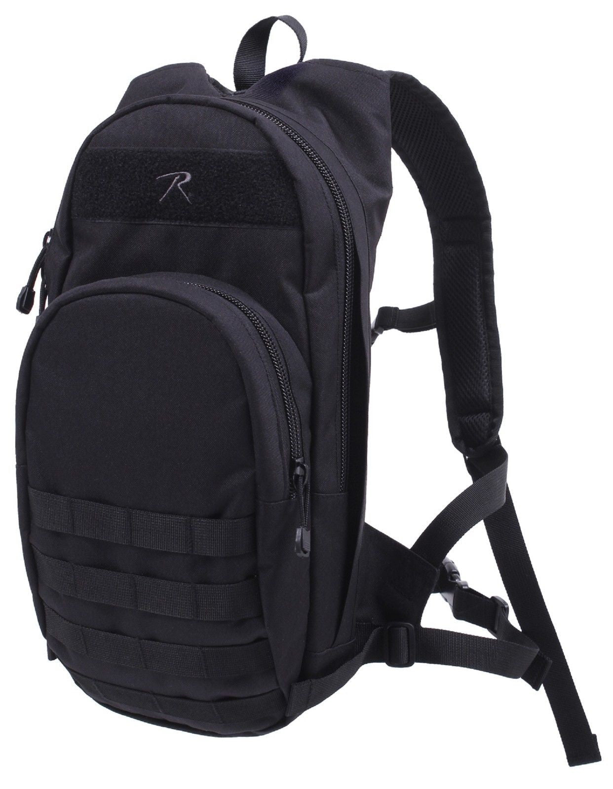 Rothco Black Quickstrike Tactical Backpack - Narrow MOLLE H2O Compatible Bag