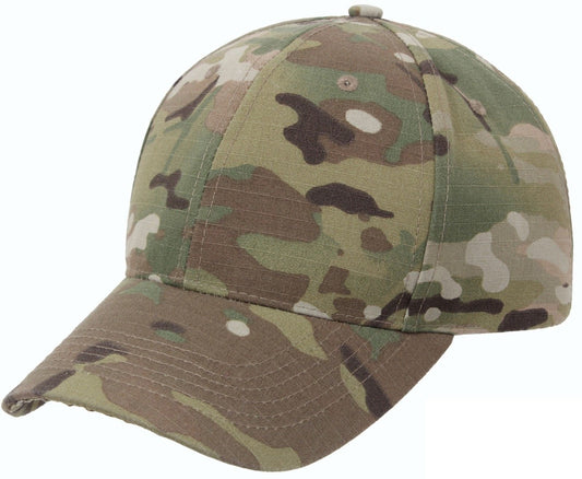 Mens MultiCam Hat Low Profile Multi Cam Camo Camouflage Adjustable Vented Cap