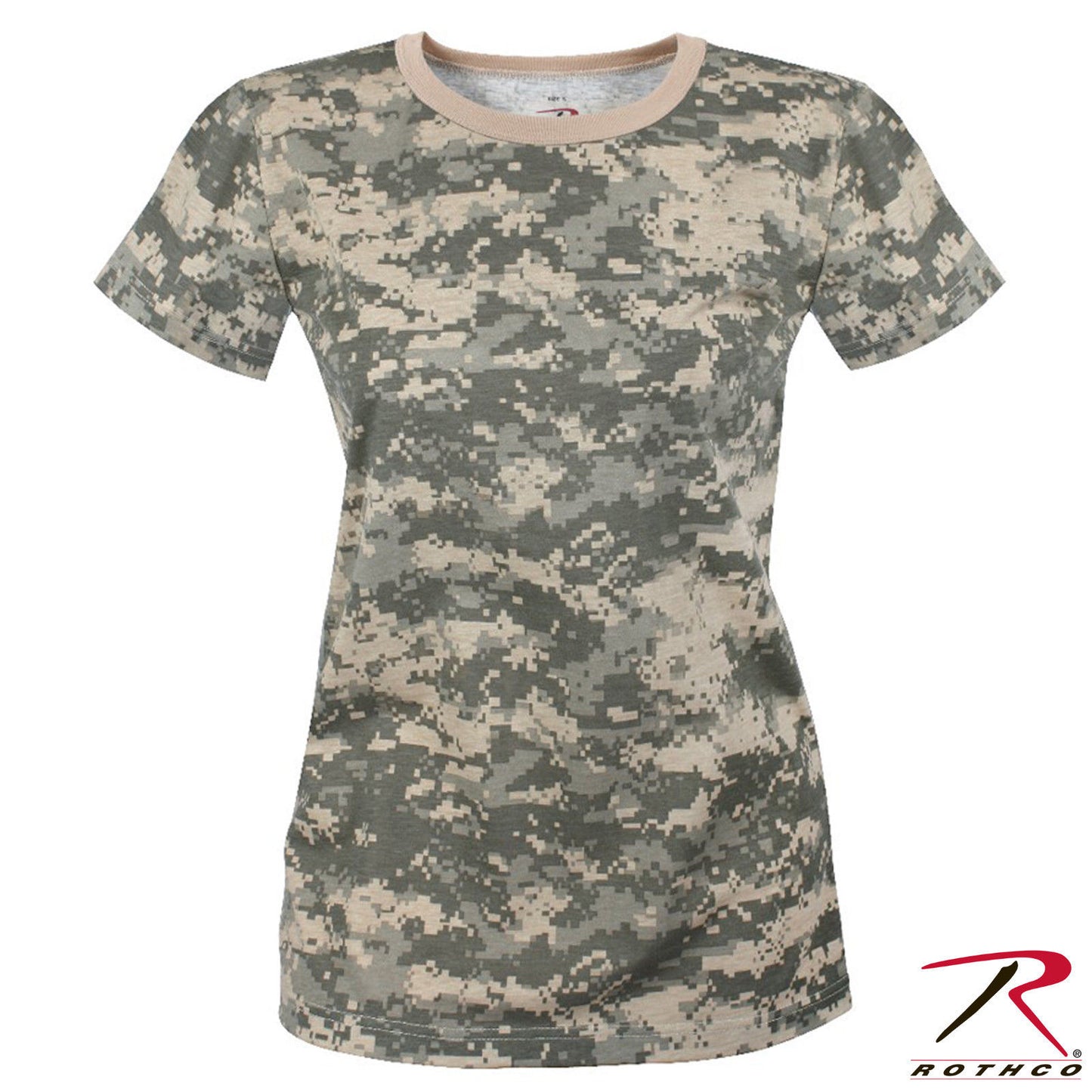 Rothco Womens Long Length Camo T-Shirt - Woodland Camo