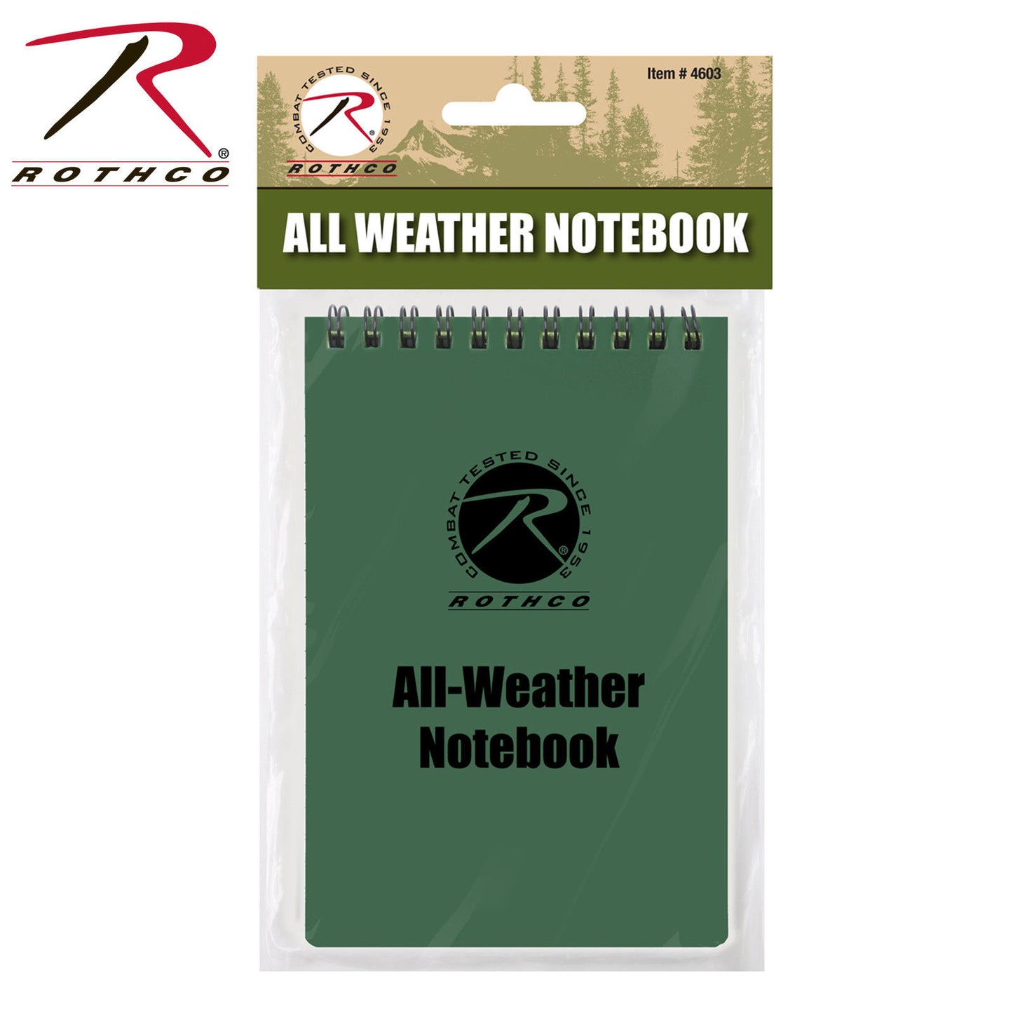 Rothco All Weather Waterproof Notebook - 4"x6" Olive Drab Waterproof Notepad