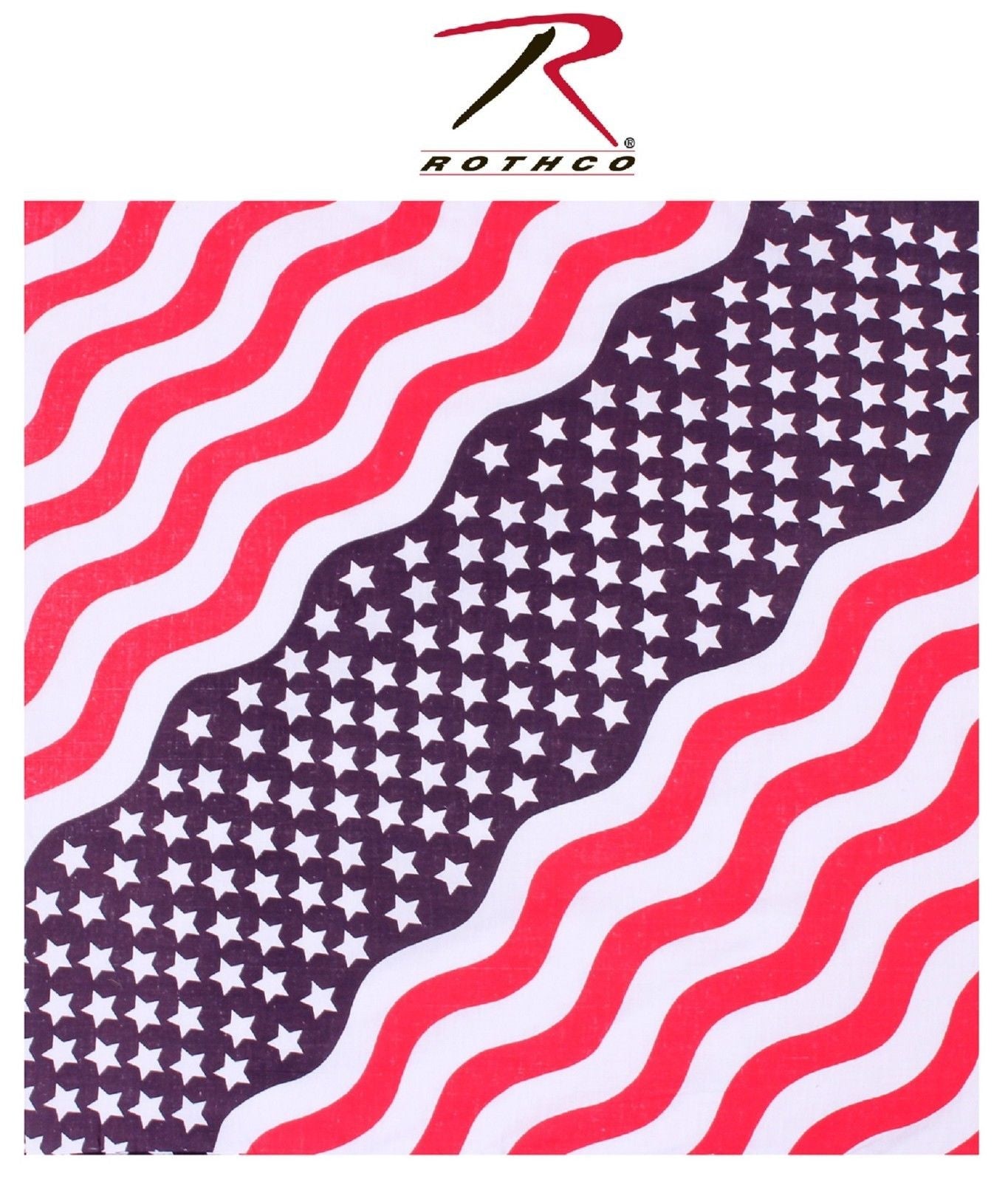 USA Flag Stars & Stripes Bandana - Rothco Cotton 22" Patriotic American Bandanas