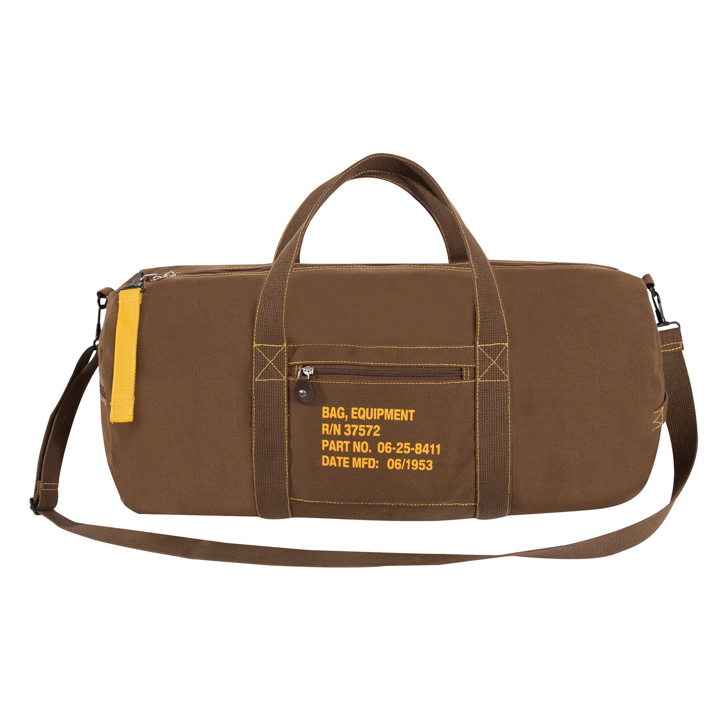 Earth Brown 24 Inch Canvas Equipment Bag - Travel Utility Gear Gym Duffle Bag