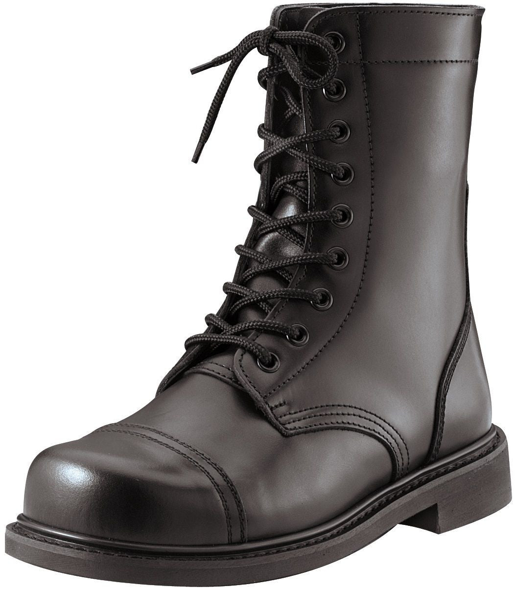 Mens Steel Toe GI Style Black Combat Boots / Boot Sizes 5-13
