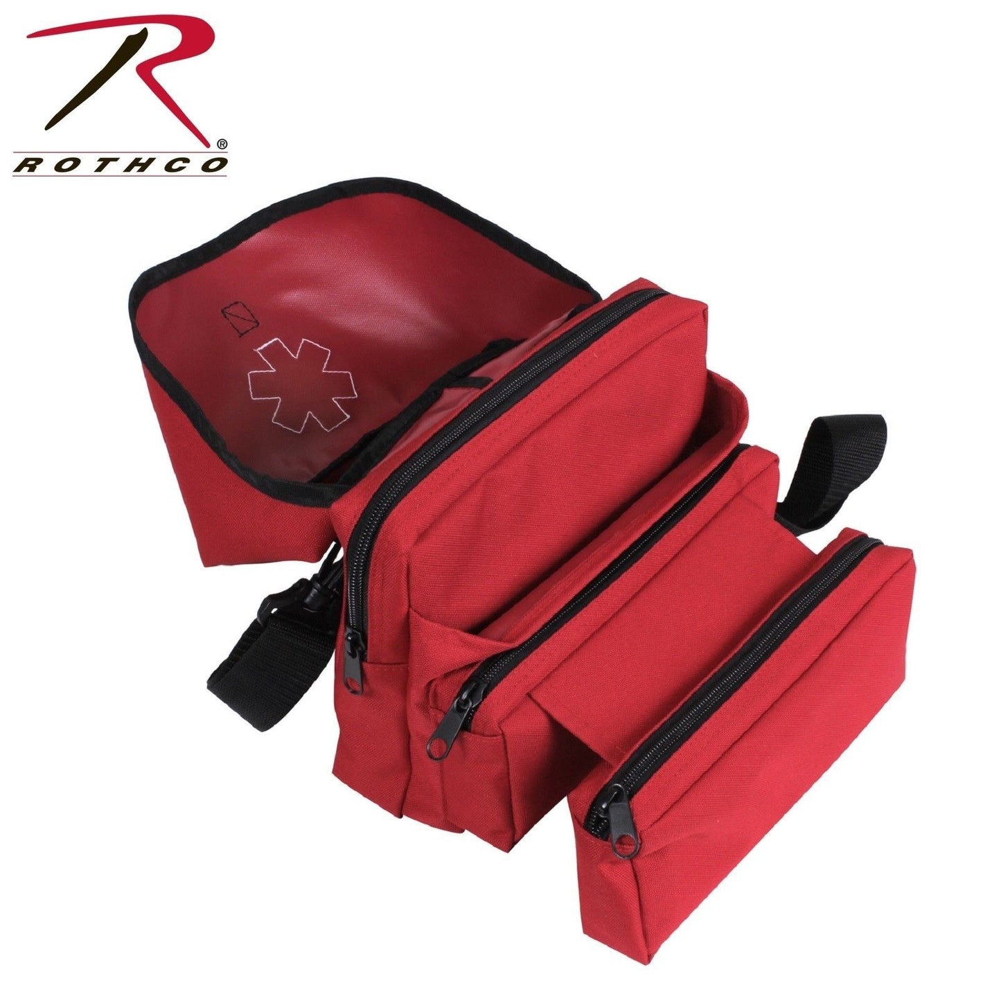Rothco Red EMS Medical Field Bag - EMS/EMT Shoulder Bag With Star Of Life Emblem