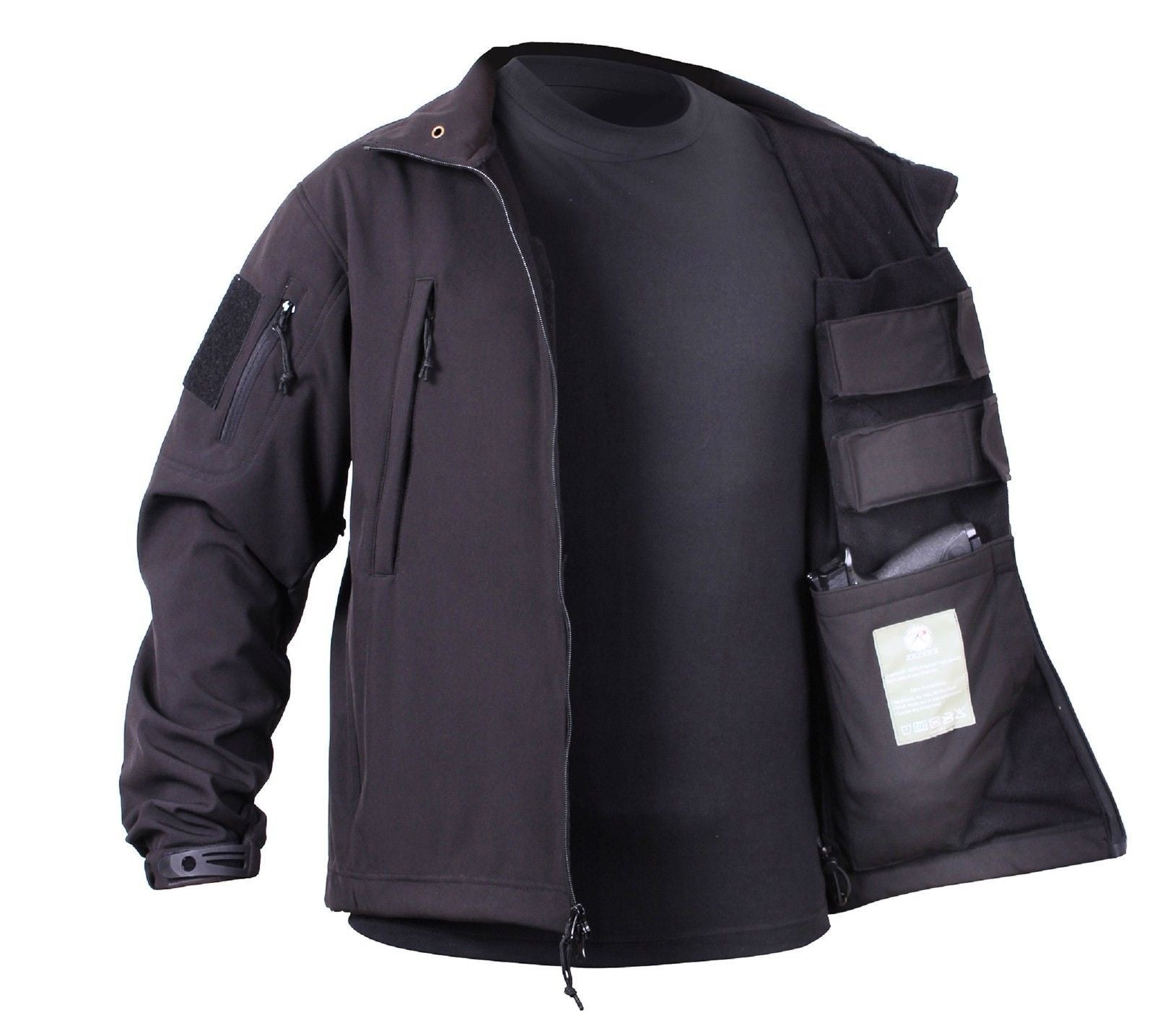 Black tactical hot sale jacket mens