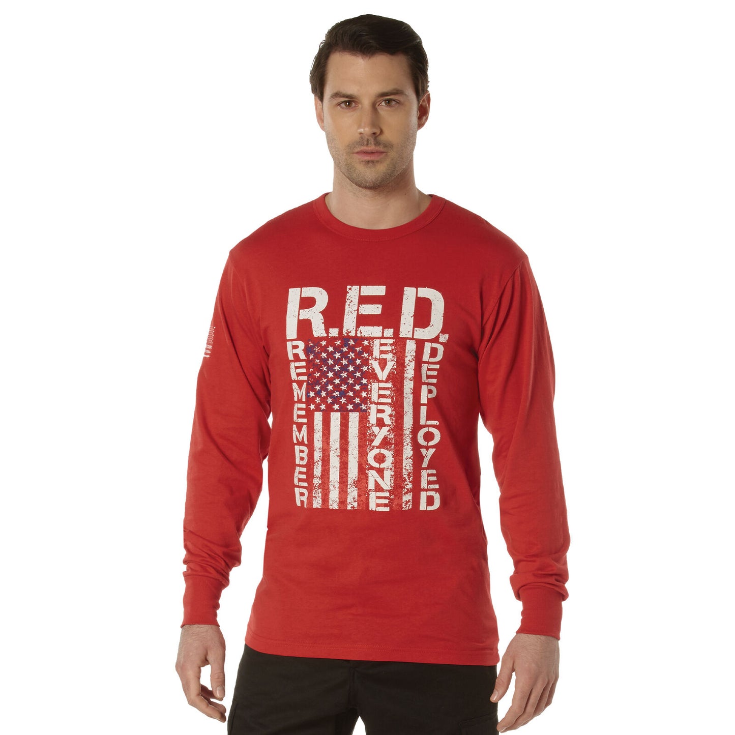 Long Sleeve R.E.D. (Remember Everyone Deployed) Athletic Fit T-Shirt