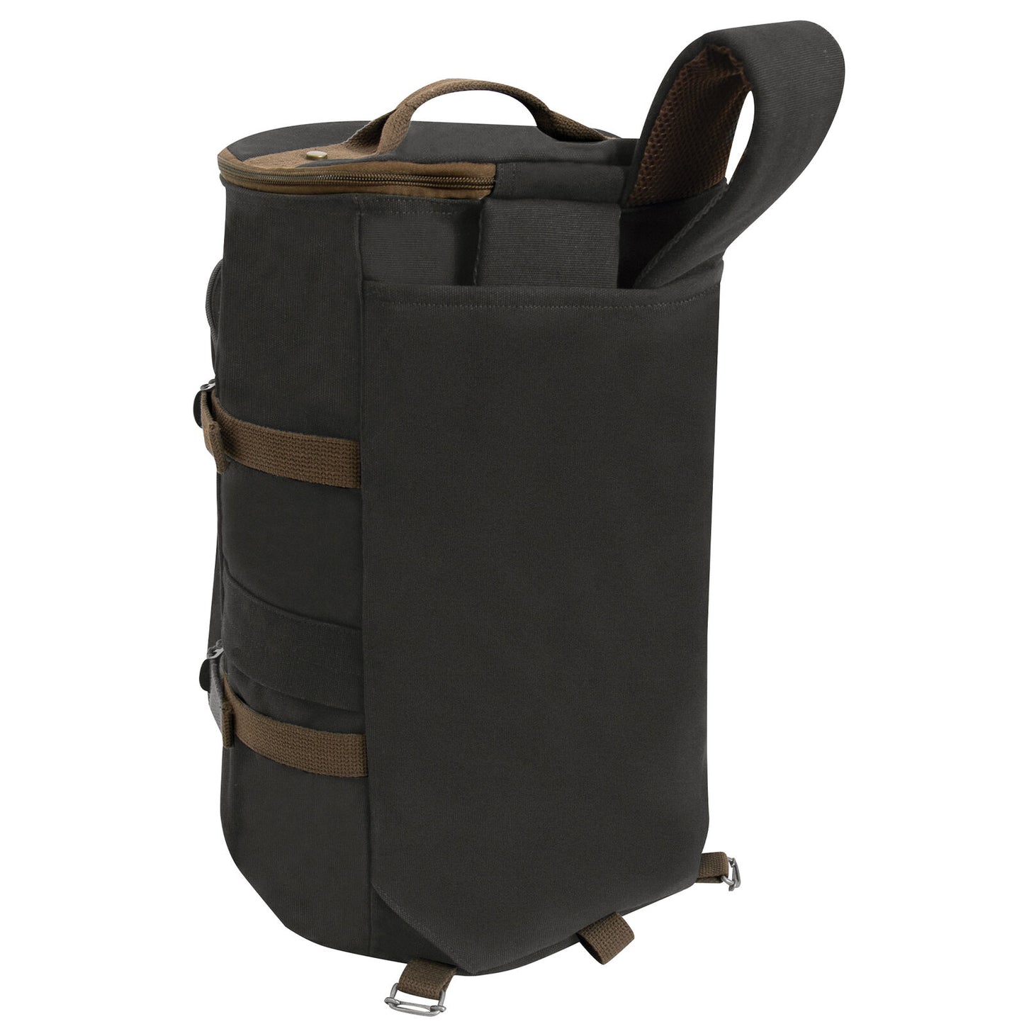 Dark Grey Convertible Canvas Duffle Backpack