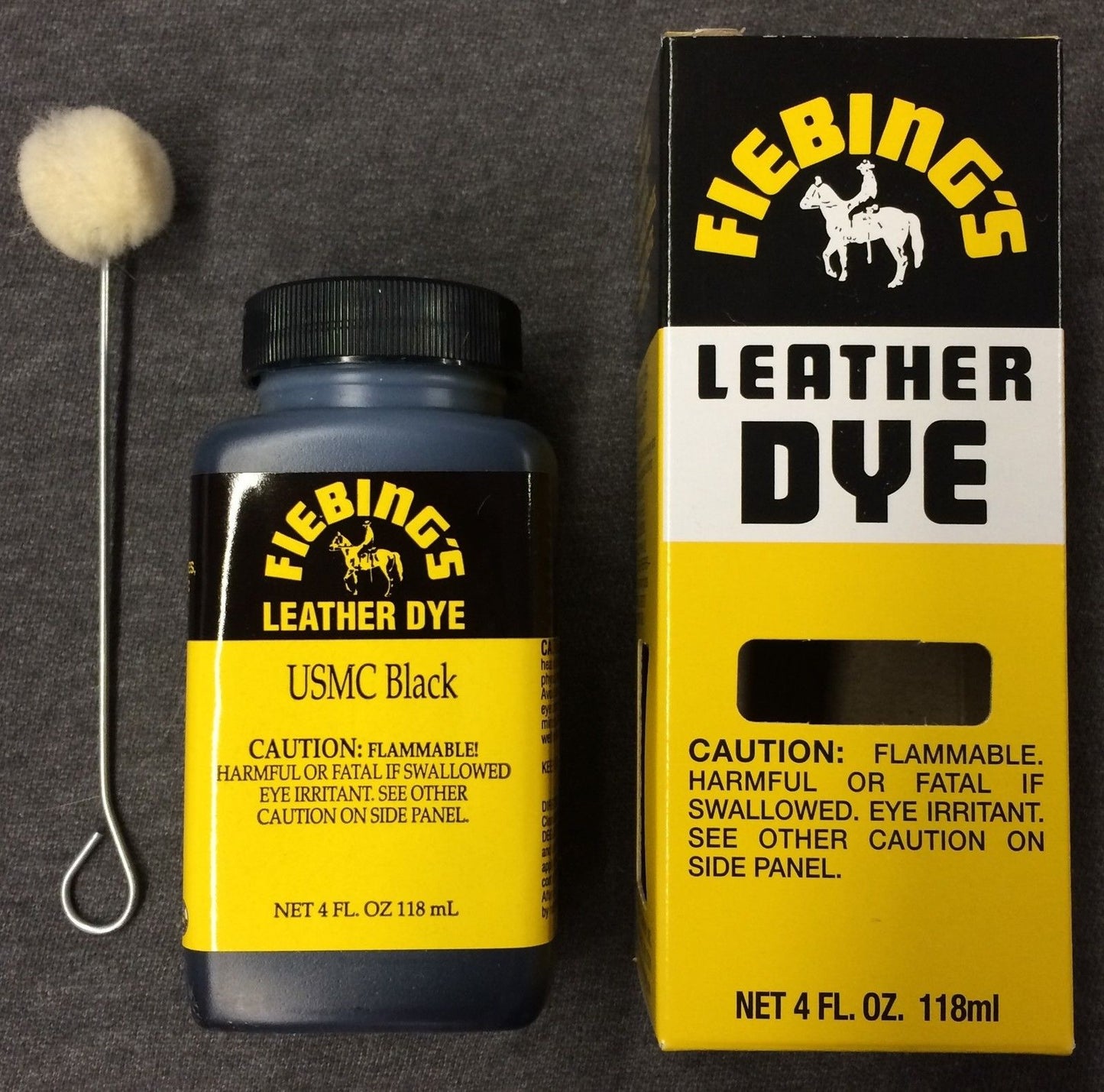 Fiebing's 4 oz. Leather Dye - Includes Wool Dauber - Perfect For Saddles & Shoes