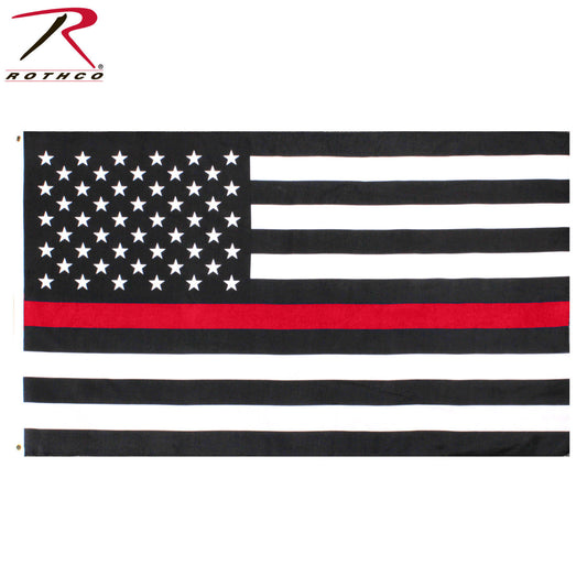 Rothco 2'x3' Thin Red Line U.S. Flag - 2 Grommet Holes - 100% Polyester Flag