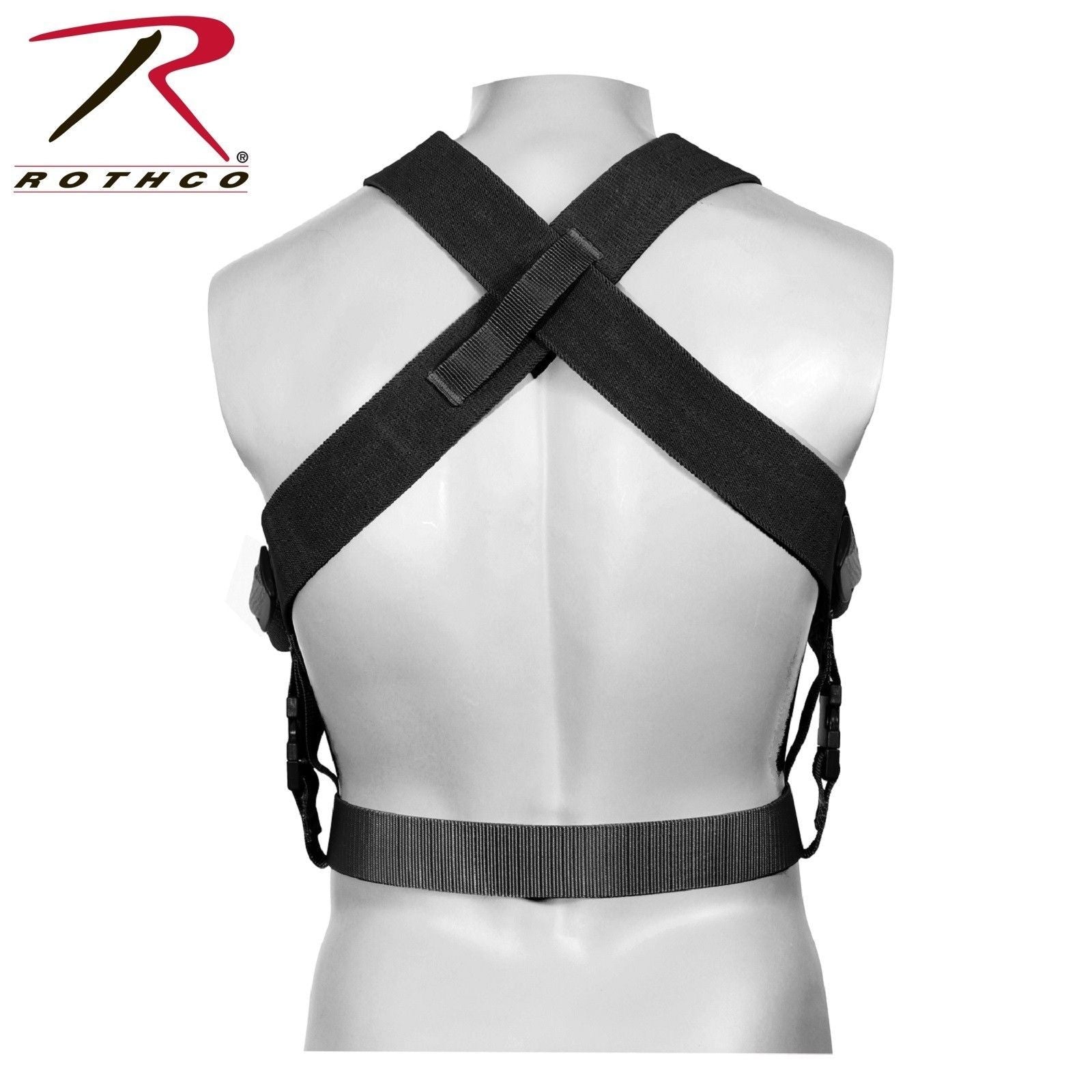 Rothco Black Combat Suspenders - 2 Wide Adjustable X-Back