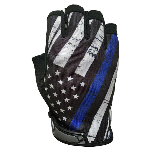 Industrious Handwear Thin Blue Line Half Finger Gloves - TBL Fingerless Gloves