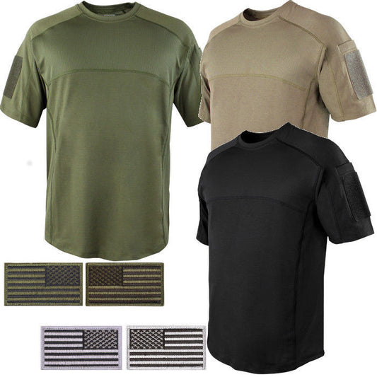 Condor Tactical Short Sleeve Trident Battle Shirt with Two Patches