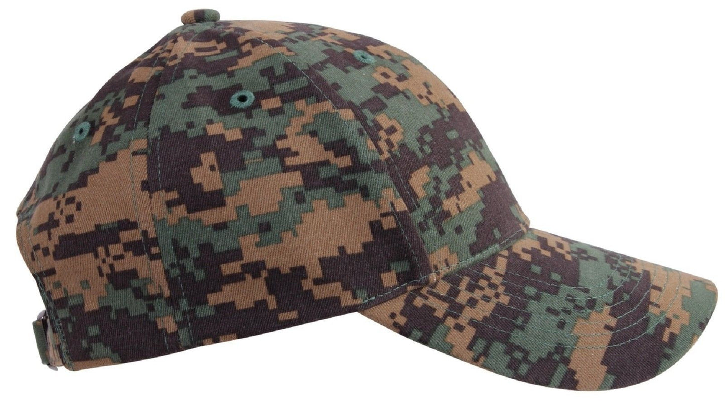 Kids Adjustable Woodland & Digital Camouflage Baseball Cap Hat Boys Low Profile
