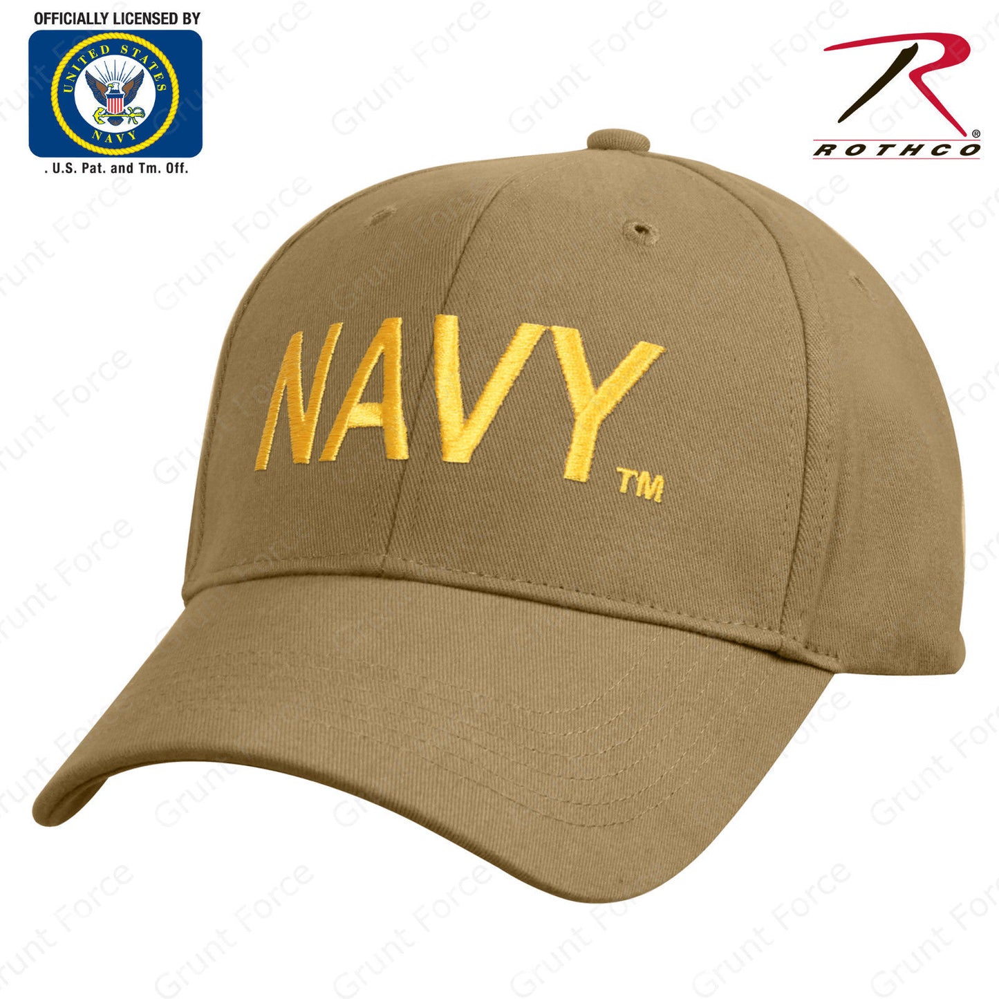 Coyote Brown Mid-Low Pro Baseball Style Hat - Offically Licensed By U.S. NAVY ™