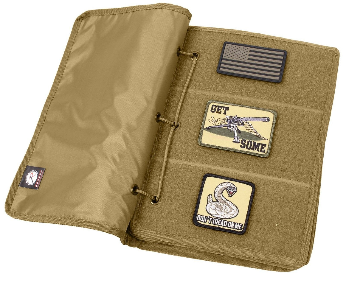 Coyote Brown Hook & Loop Tactical Patch Book - 10 Page Morale Patches Holder
