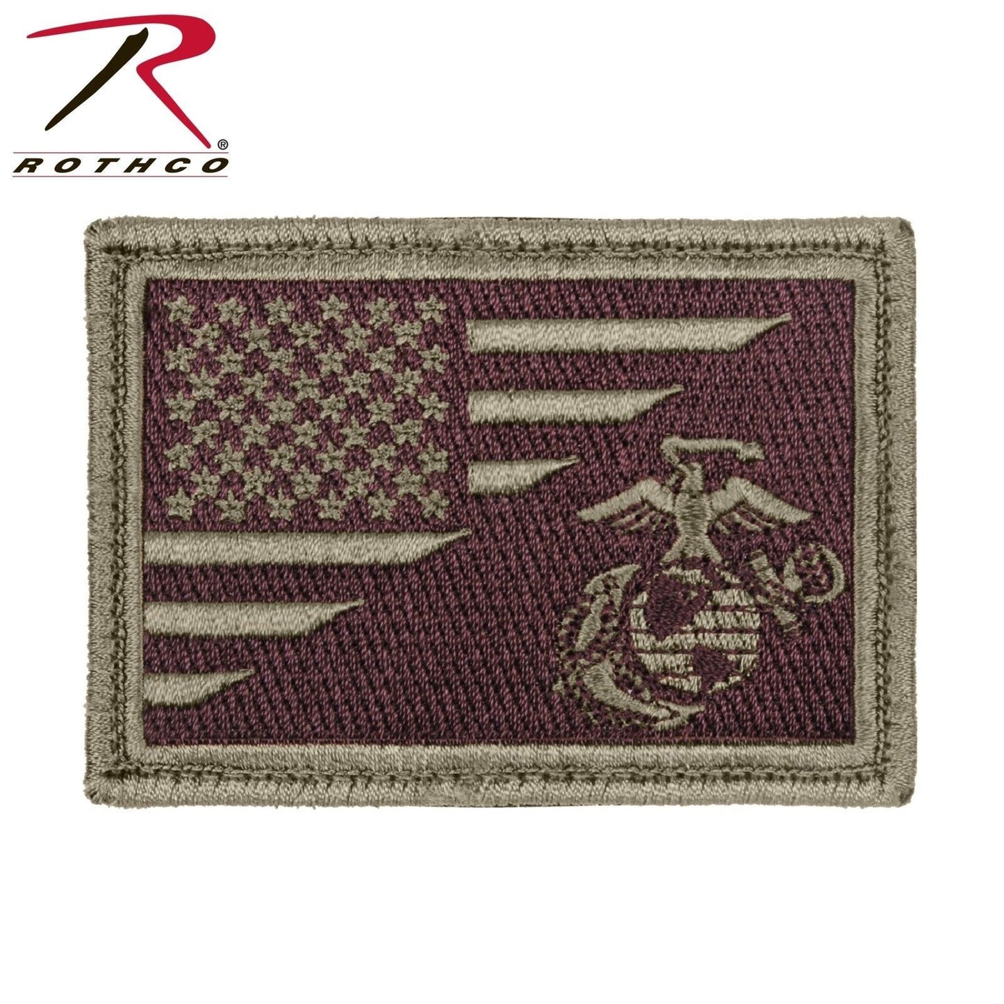 Rothco US Flag / USMC Globe and Anchor Morale Patch - Hook & Loop Patch