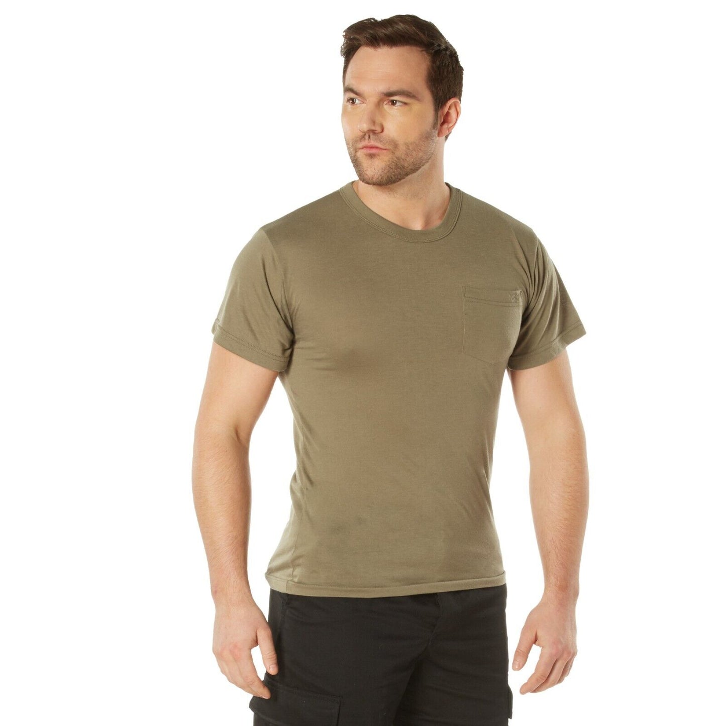 Rothco Men's Moisture Wicking T-Shirt 100% Polyester Tee with Pocket