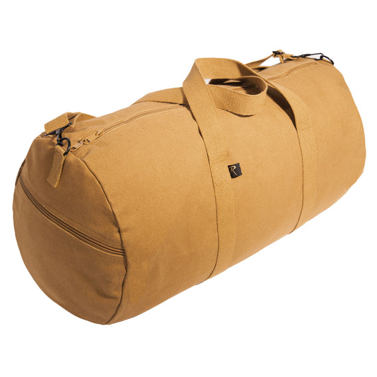 Coyote Brown 24 Inch Canvas Equipment Bag - Travel Utility Gear Gym Duffle Bag