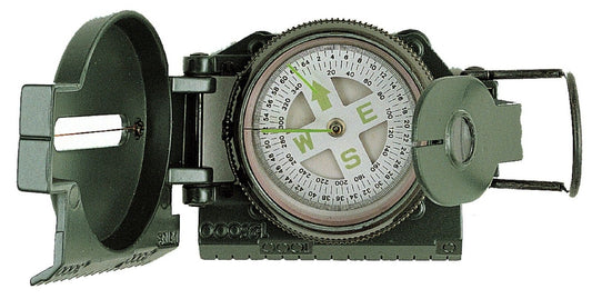 Marching Compass Liquid Filled OD Olive Drab w/ Side Ruler & Magnifying Glass
