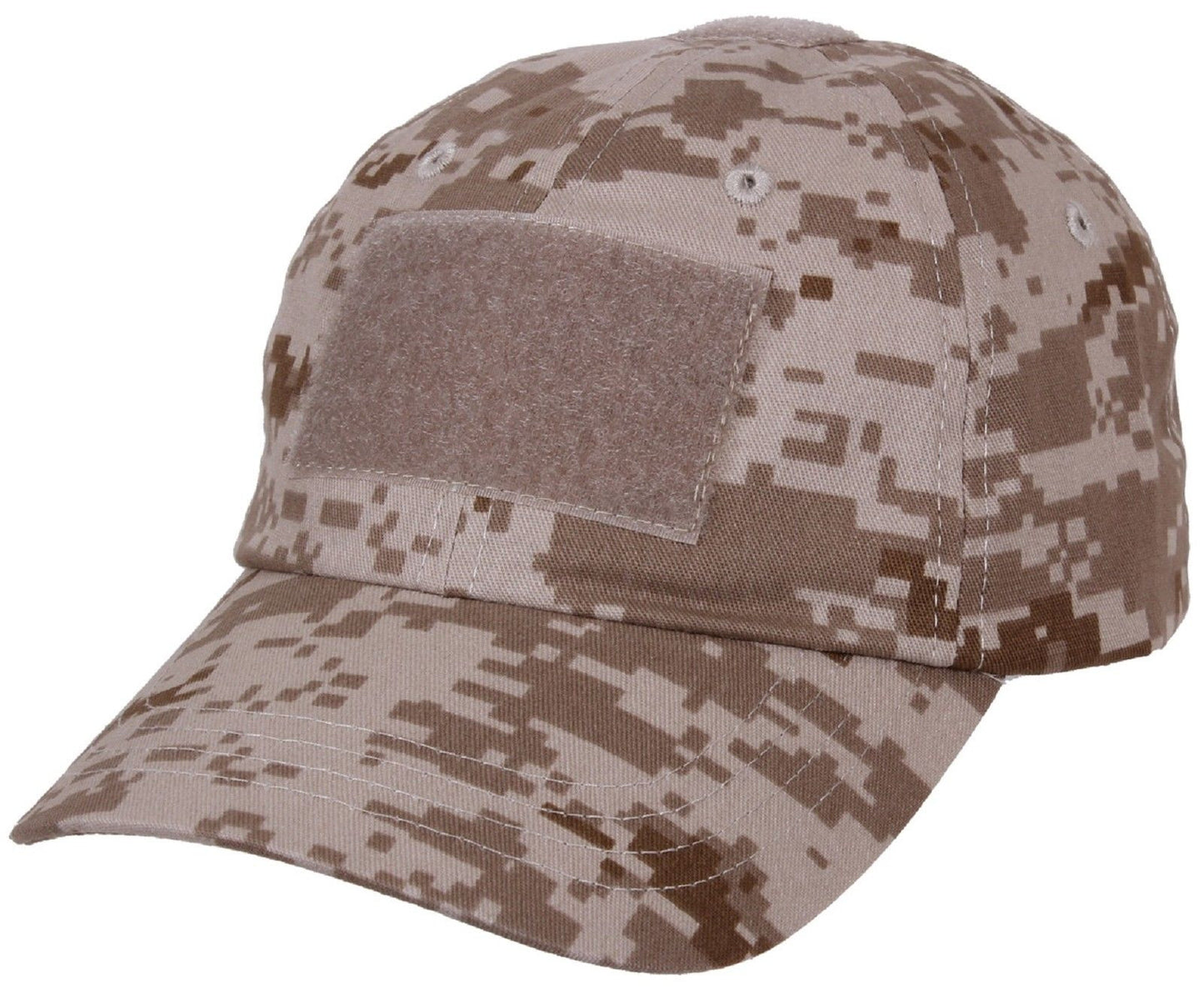 Desert Digital Tan Camouflage Tactical Operator Cap - Patch Area Baseball Hat