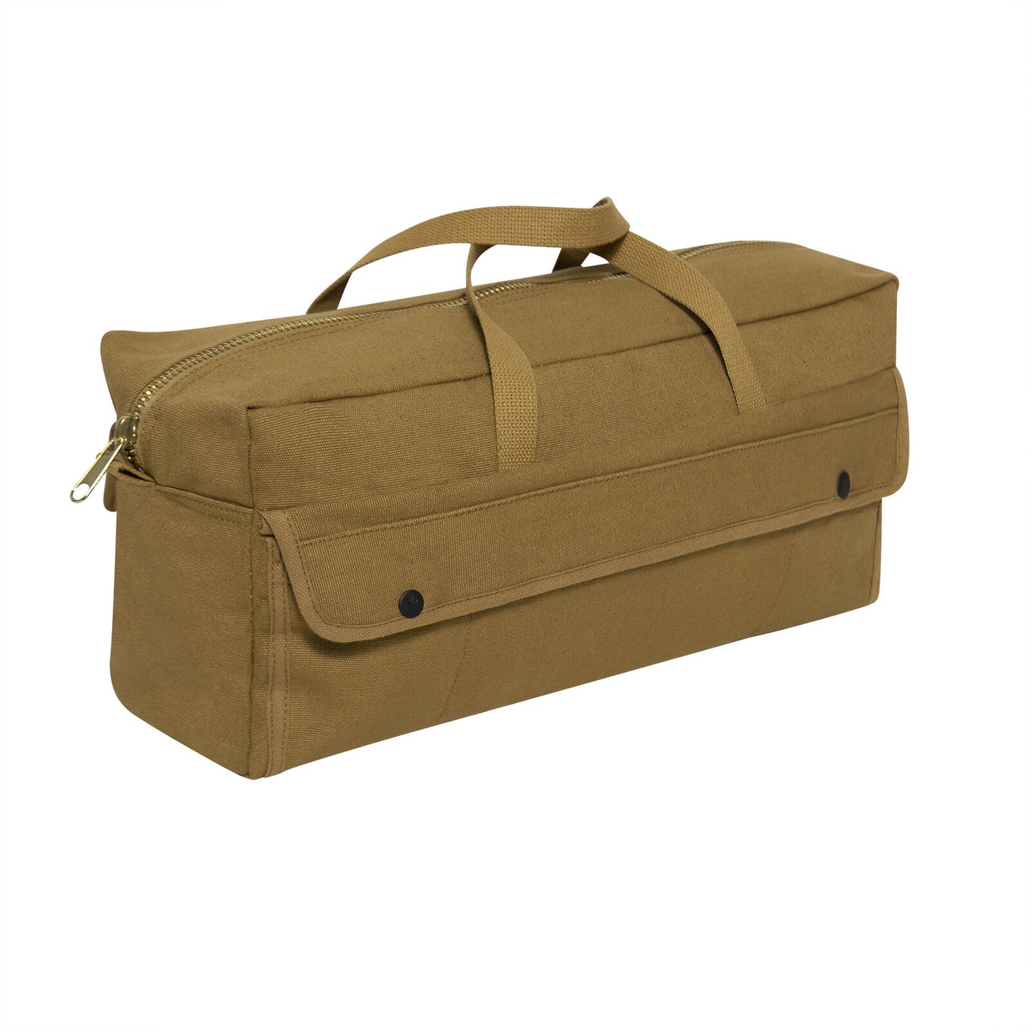 Coyote Brown GI Style Heavy Duty Canvas Tool Bag w/ Brass Zipper 19"X9"X6"