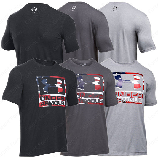 Under Armour Freedom BFL T-Shirt - UA Mens Short Sleeve Charged Cotton Shirt Tee