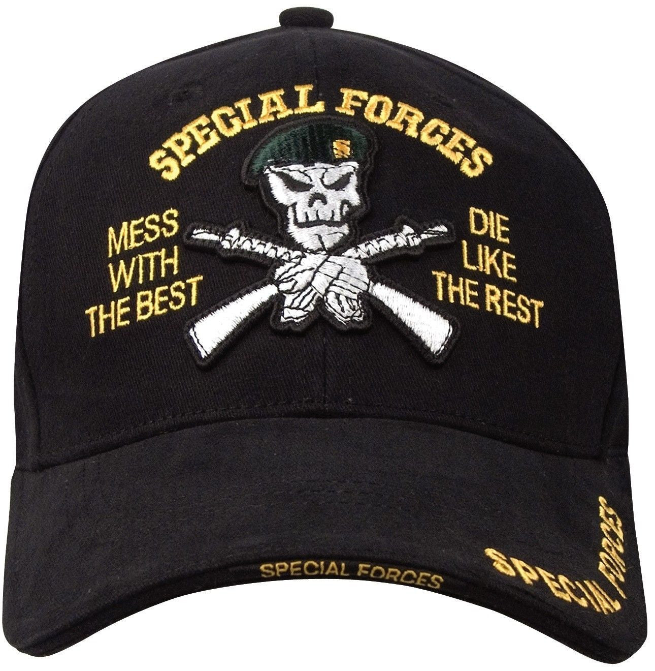 Special Forces Cap Black - Deluxe Low Profile Insignia Hat