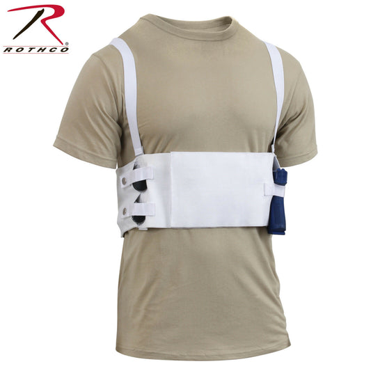 Rothco Deep Concealment Concealed Carry Chest Holster With Mag Pouches - White