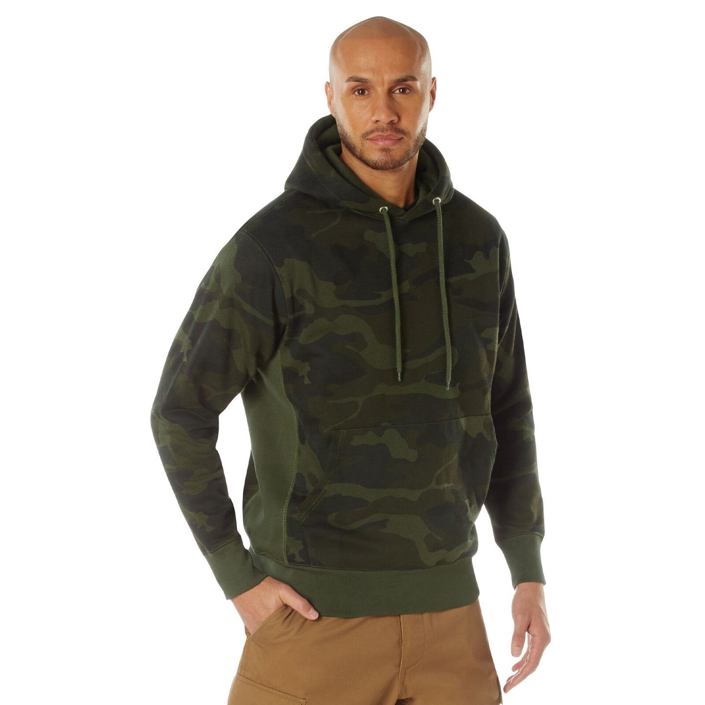 Midnight Woodland Camo Every Day Pullover Hooded Sweatshirt Fashion Hoodie