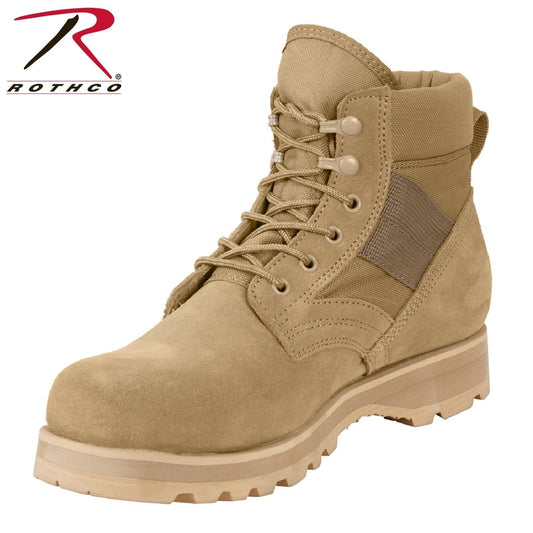 Rothco Combat Work Boot - Men's 6" Desert Tan Tactical Work Boots
