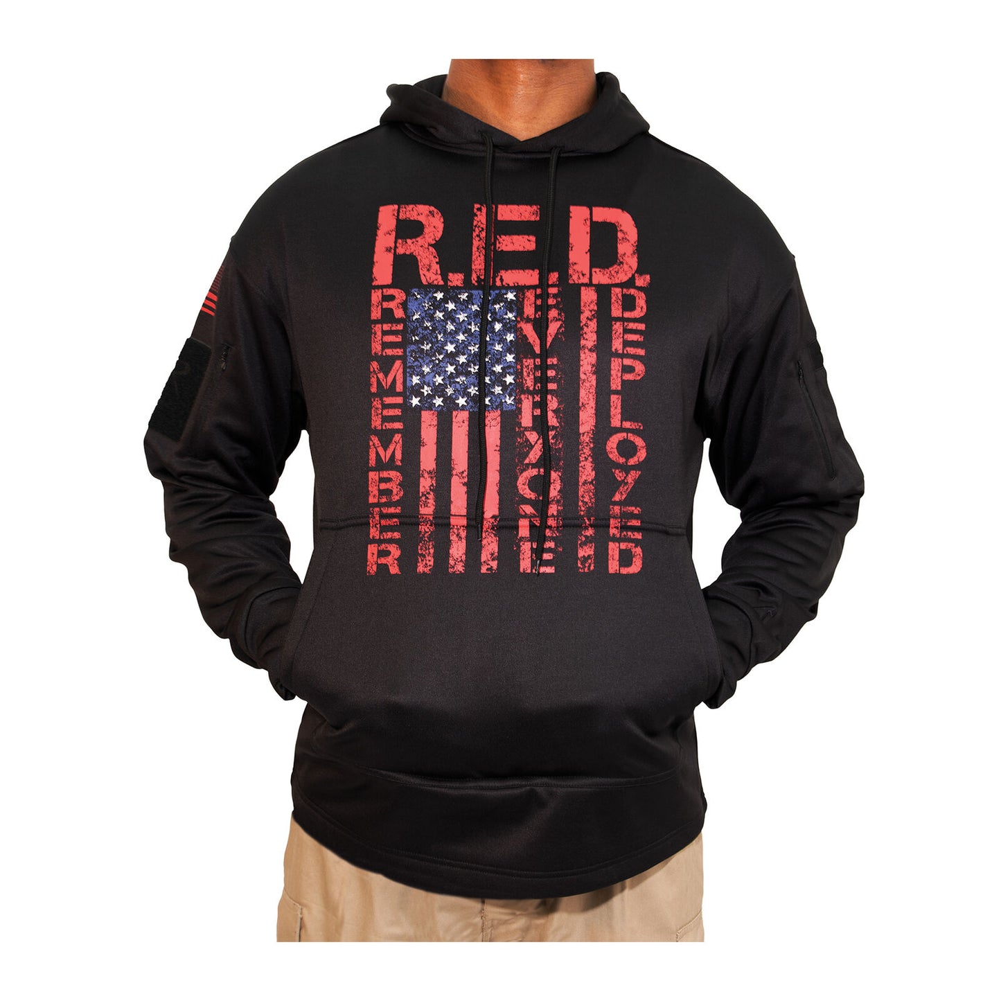Concealed Carry R.E.D. 'Remember Everyone Deployed' Hoodie in Black