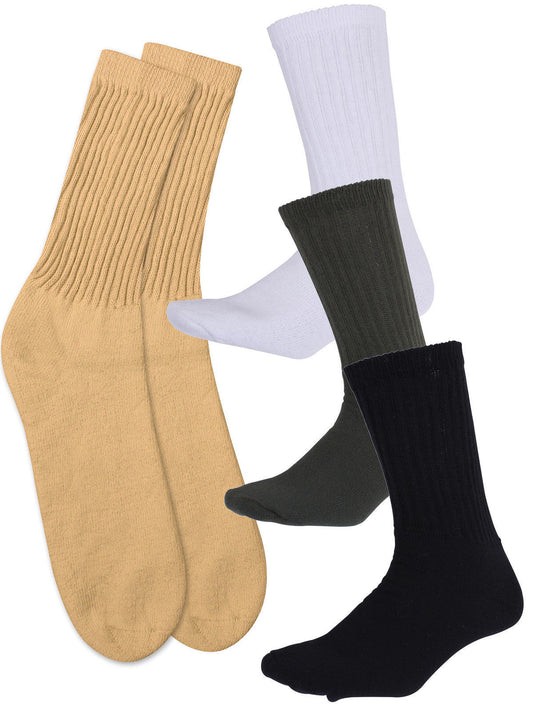 Athletic Crew Socks - Cotton Poly U.S. Made