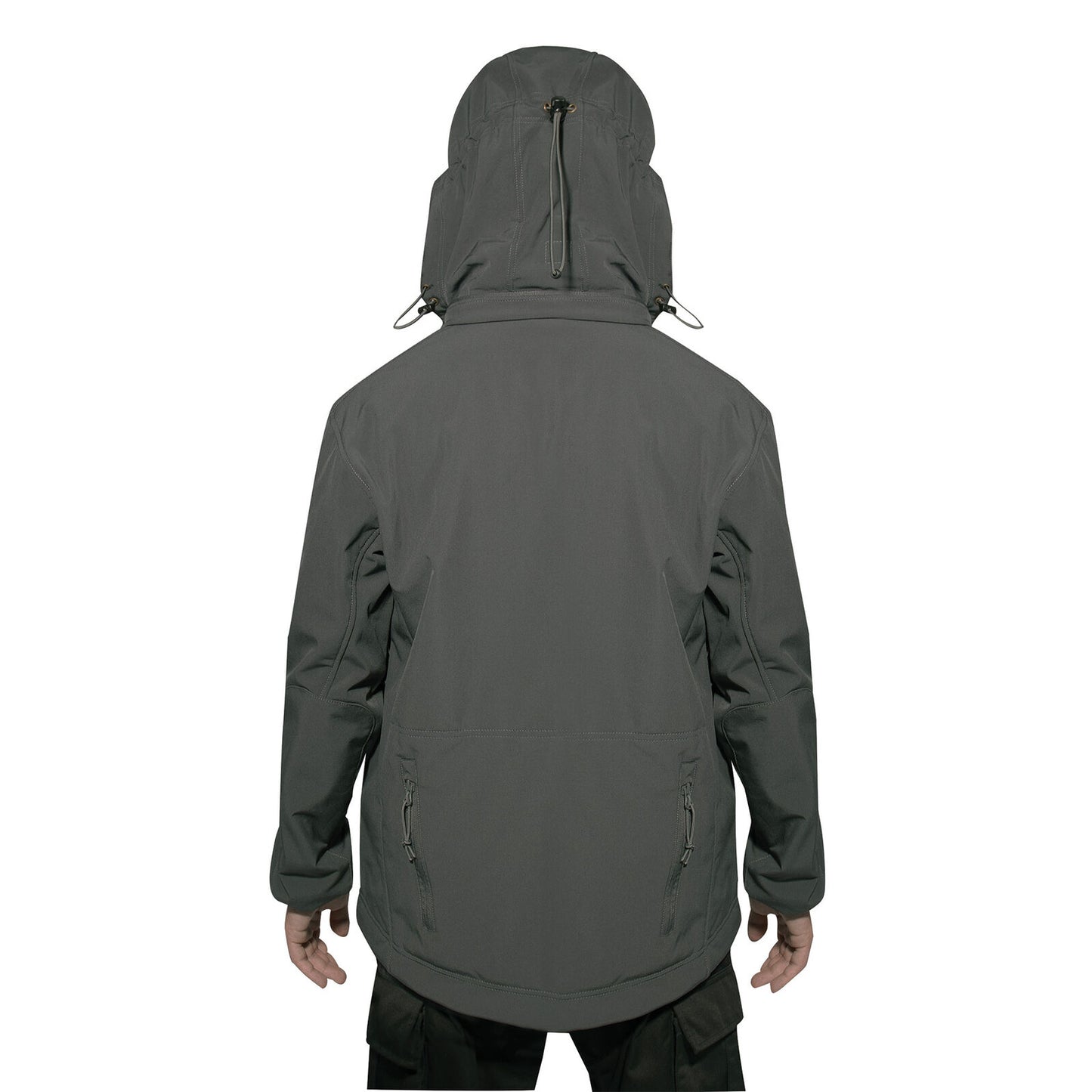 Men's Gunmetal Grey Concealed Carry Soft Shell Jacket w/ Removable Hood