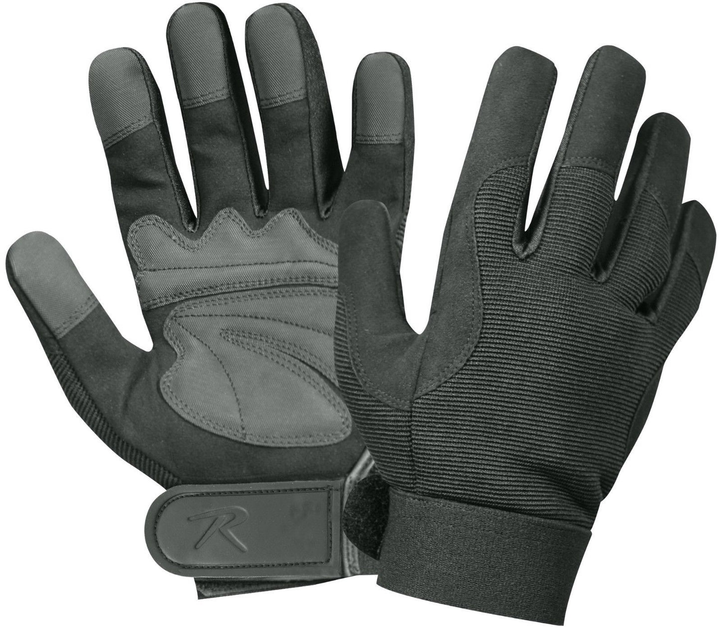 Mechanics Glove - Black/Grey - Bikers, Sports, Everyday, Lightweight