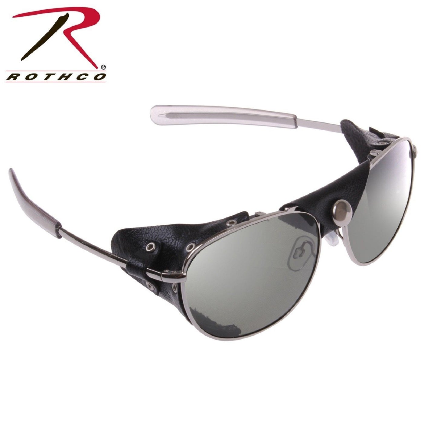 Tactical Windguard Aviator Style Sunglasses With Leather Wind Guard Rothco 20380