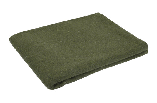 Olive Drab Wool Rescue Survival Blanket 66"x90"  Emergency Bedding