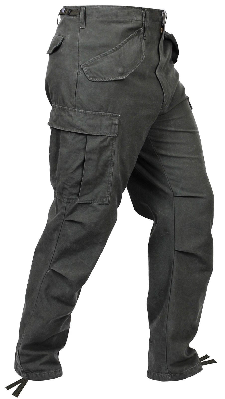 Men's Black Vintage M-65 GI-Style Fatigue Field Cargo Pants - Rothco 2644