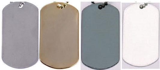 Stainless Steel Electro Plating Dog Tag Pair- Rothco GI Type Dog Tags