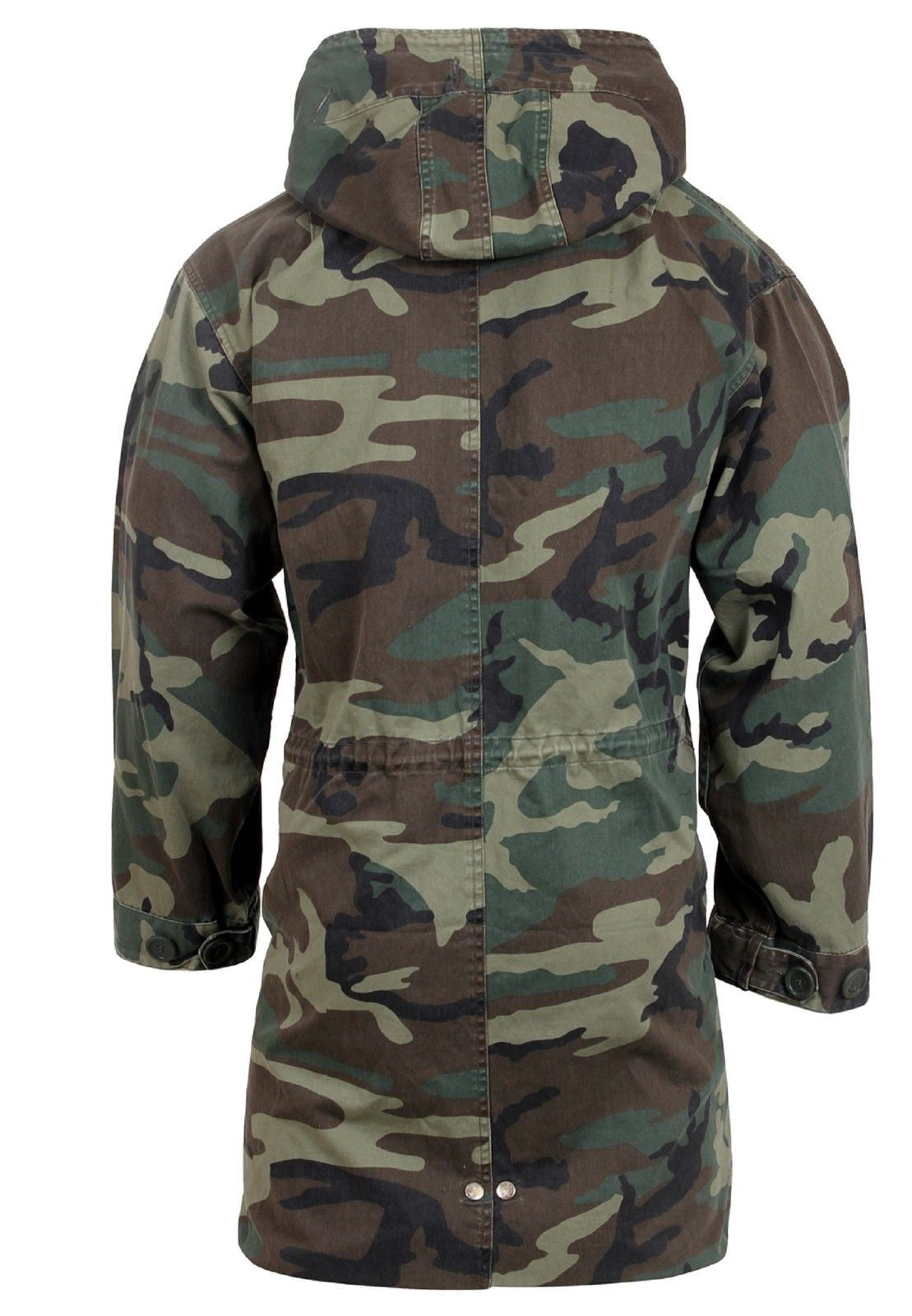 Mens Woodland Camouflage Gi Type M51 Fishtail Parka Jacket Coat