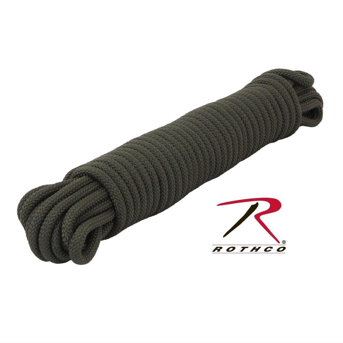 50' or 100' 3/8" Thick Olive Drab Tactical Utility Rope Tensile Strength: 1200lb