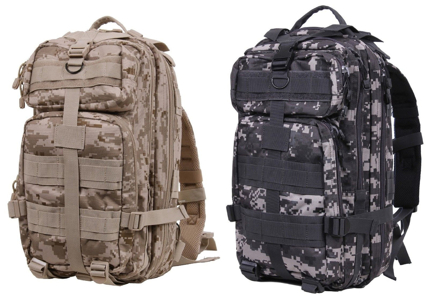 Camouflage Medium Transport Pack -17" Desert or Urban Digital MOLLE Backpack Bag
