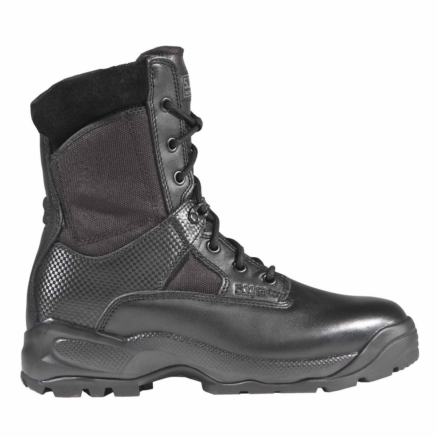 5.11 Black 8" ATAC Side Zip Boots - Mens Tactical Operator Field Duty Work Boot